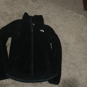 black fur north face full zip